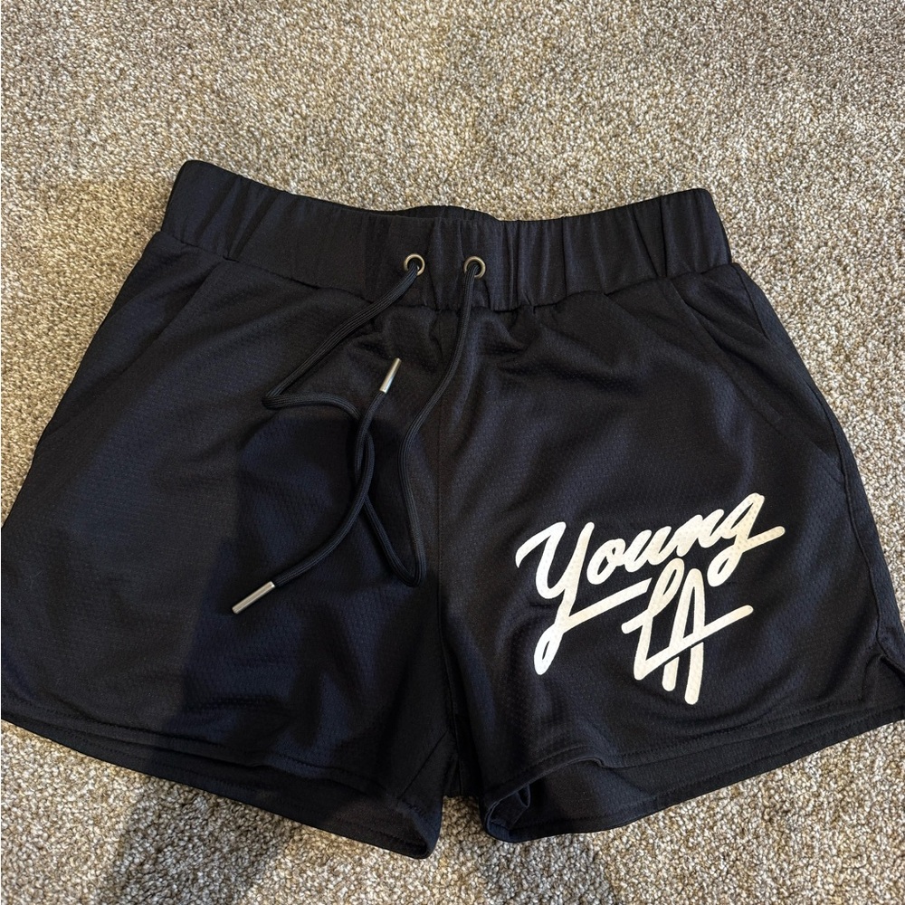 YoungLA Black Athletic Shorts